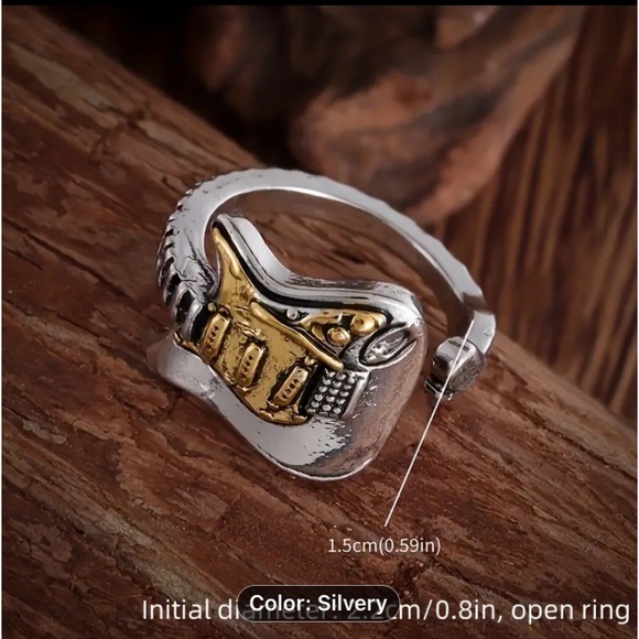Electric Guitar Open Ring. Hip-Hop Rock Guitarist Singer Accessories - Picture 2 of 2